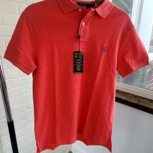 Polo by Ralph Lauren Coral Polo Shirt with Blue Pony